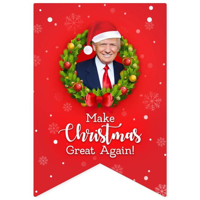 Machen Sie Weihnachten wieder großartig Trump MAGA Wimpelkette (Erste Fahne)