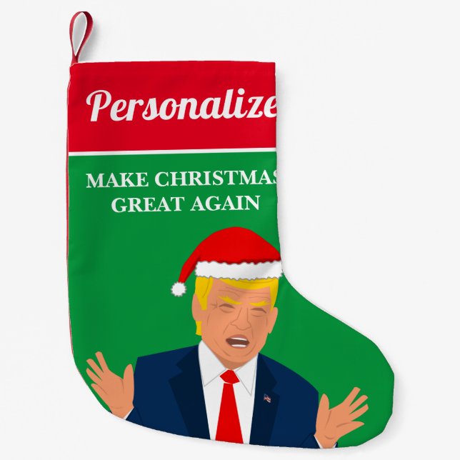 Machen Sie Weihnachten wieder großartig Trump Weih Kleiner Weihnachtsstrumpf (Vorderseite)