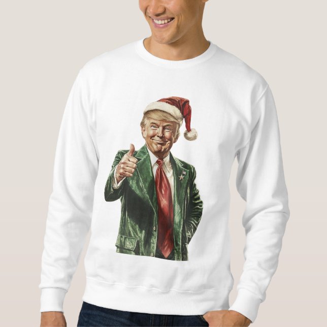 Machen Sie Weihnachten wieder großartig Trump Weih Sweatshirt (Vorderseite)