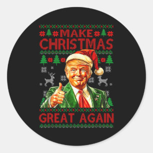 Machen Sie Weihnachten wieder großartig Xmas Lusti Runder Aufkleber