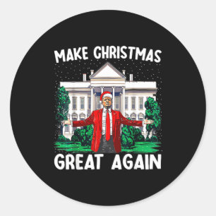 Machen Sie Weihnachten wieder großartig Xmas Lusti Runder Aufkleber