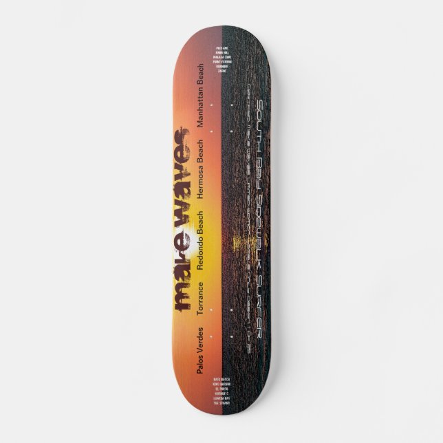 Machen Sie Wellen Ltd. und nummerierten Skateboard (Vorderseite)
