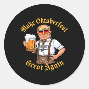 Machen Sie wieder großartig Trump Drink Bier Prost Runder Aufkleber