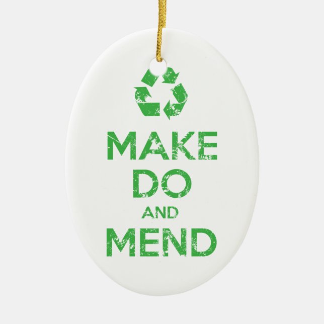 Machen und Mähen Keramik Ornament (Vorne)