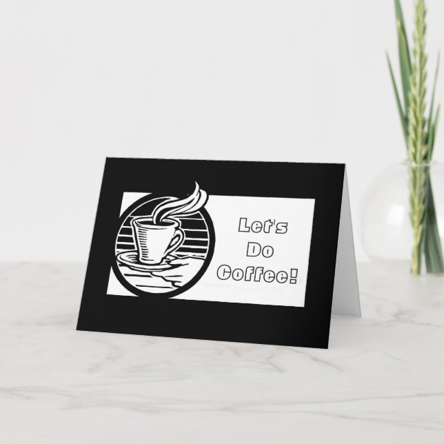 Machen wir eine für den Kaffee anpassbare Einladun Einladung (Vorderseite)