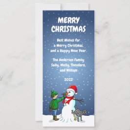 Machen wir eine Snowman-Weihnachtskarte