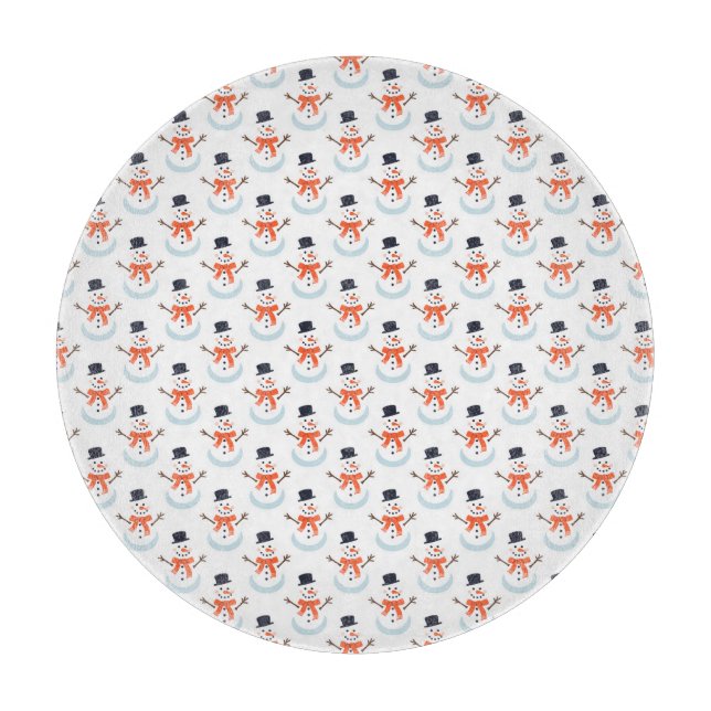 Machen wir einen Schneemann! Schneidebrett (Vorderseite)