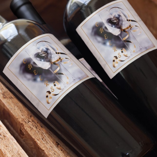 Machen wir einen Toast! Prost! Weinetikett (Von Creator hochgeladen)