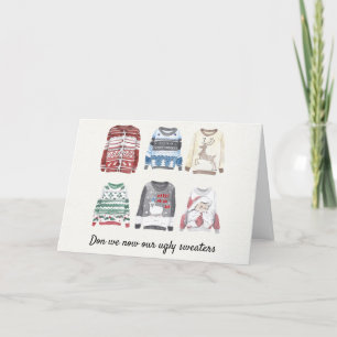 Machen wir jetzt unsere hässliche Grusskarte für d Feiertagskarte