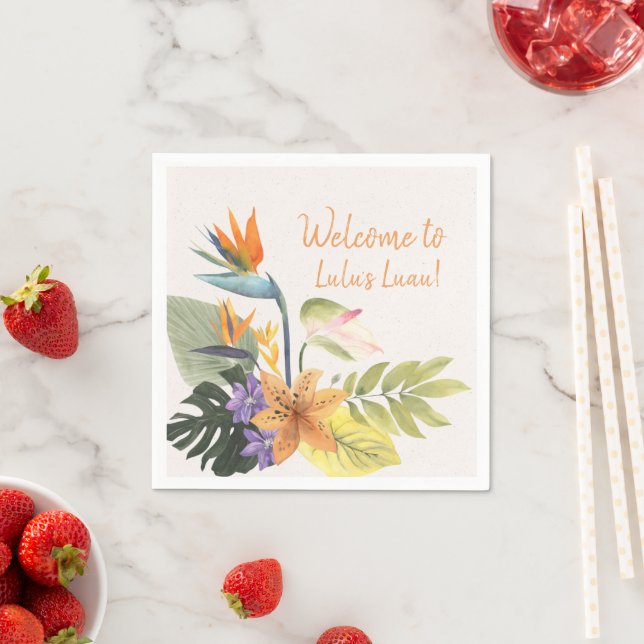 Machen wir Luau Clear Image Napkins Serviette (Beispiel)