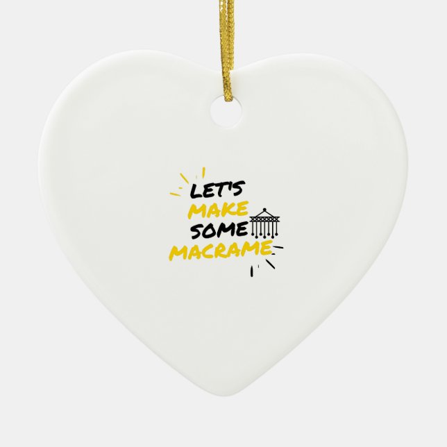 Machen wir mal Makrame Keramik Ornament (Vorne)