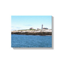 Machias Siegel Island Leuchtturm Canvas Print
