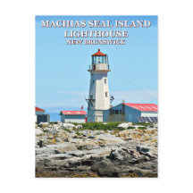 Machias Siegel Island Leuchtturm, Neue Bruns Postk