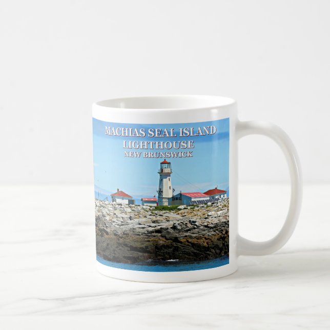 Machias Siegel Island Leuchtturm, New Brunswick Ta Tasse (Rechts)