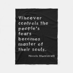 Machiavelli Anti-Autoritarismus Philosophie Zitat Fleecedecke