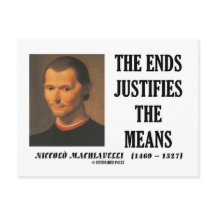 Machiavelli beendet die Rechtfertigung der Mittel 