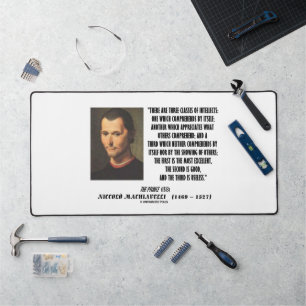 Machiavelli Drei Klassen Von Intellekten Zitat Schreibtischunterlage