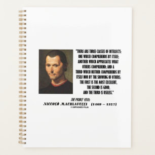 Machiavelli zitiert drei Intellektuellenkategorien Planer