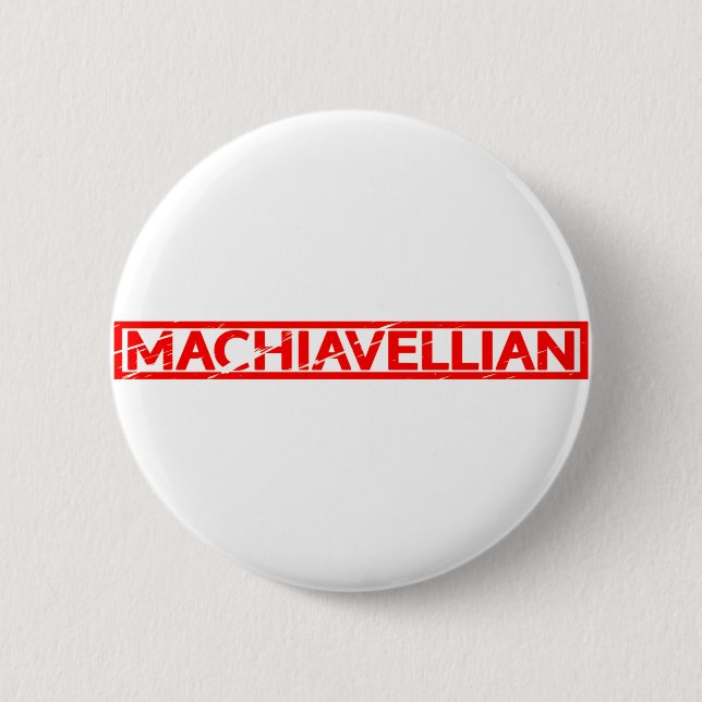 machiavellische Briefmarke Button (Vorderseite)