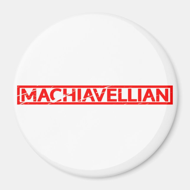 machiavellische Briefmarke Magnet (Vorne)