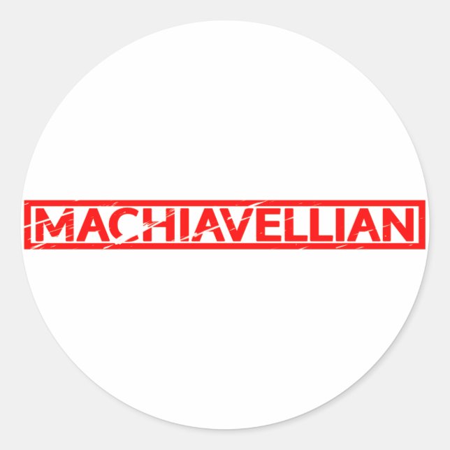 machiavellische Briefmarke Runder Aufkleber (Vorderseite)