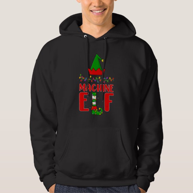 Machine Elf Matching Family Lighting Weihnachten Hoodie (Vorderseite)