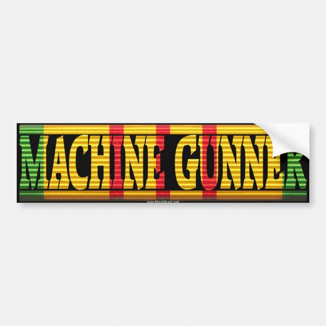 Machine Gunner Vietnam Service Ribbon Sticker Autoaufkleber (Vorne)