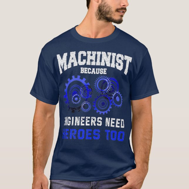 Machinist Funny CNC Operator Jozitiergeschenk T-Shirt (Vorderseite)
