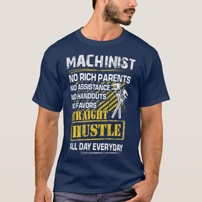 Machinist, gerade Hektik, Alltag T-Shirt (Vorderseite)