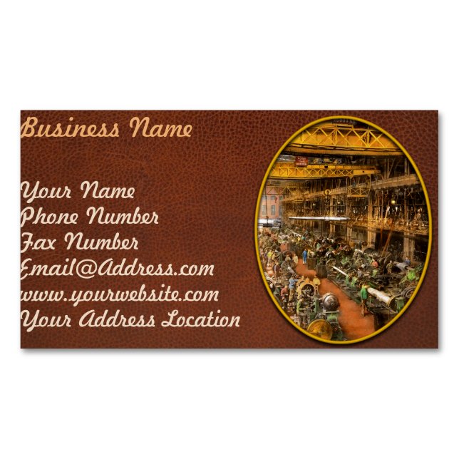 Machinist - Krieg - In der Kanonenfabrik 1917 Magnetische Visitenkarte (Vorderseite)