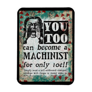 Machinist Magnet - Funny Vintag Retro