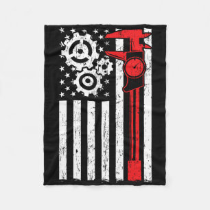 Machinistin, Patriotic Machine Tools Operator Inde Fleecedecke
