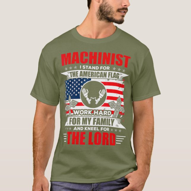 Machinistisch-amerikanisches Flag-Machinist-T-Shir T-Shirt (Vorderseite)