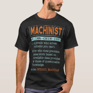 Machinistischer Wörterbuch-Assistent Magier T-Shirt