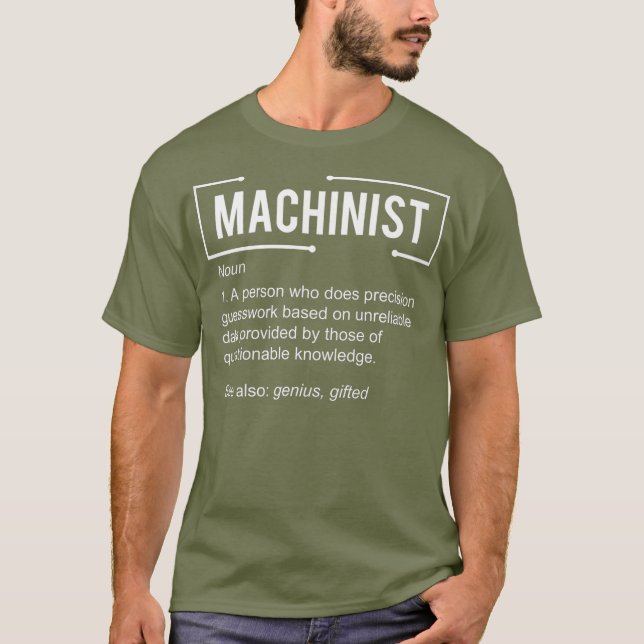 Machinistisches Shirt für menlustiges machinistisc (Vorderseite)