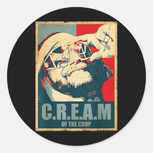 Macho Cream Of Crop Oh Yeah Retro Lustig Vintage Runder Aufkleber