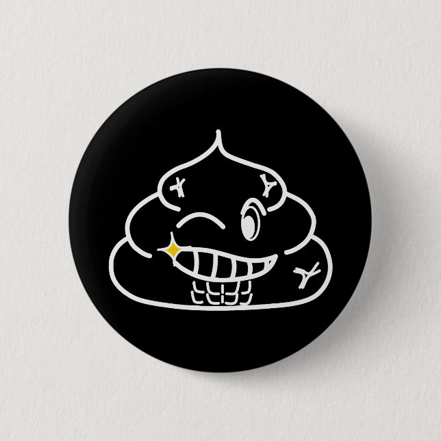 Macho Kackte - Brootsch the PooPoo Button (Vorderseite)