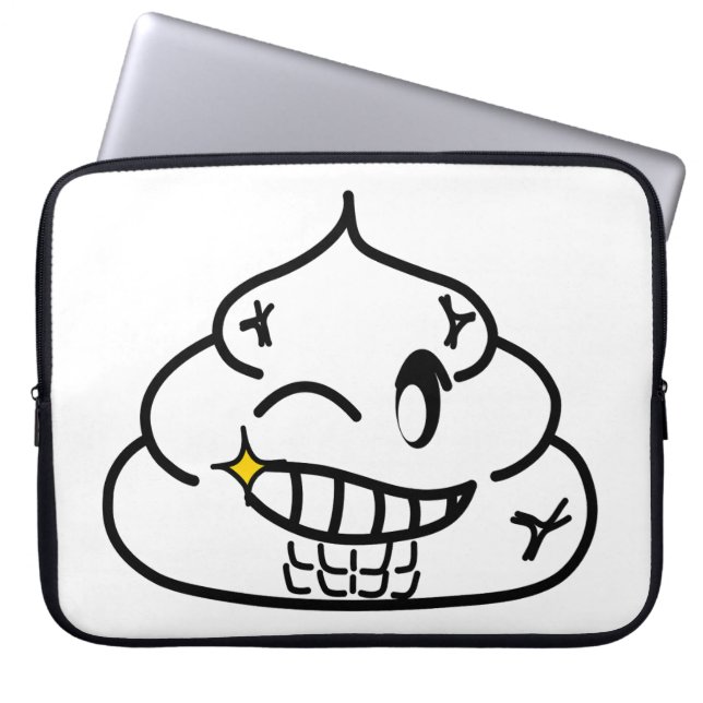 Macho Kackte - Brootsch the PooPoo Laptopschutzhülle (Vorderseite)