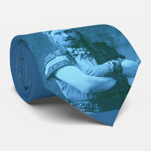 Macho man print - blau krawatte