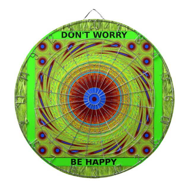Mach's Dir Gemütlich Kunst Druck Dartscheibe (vorne)