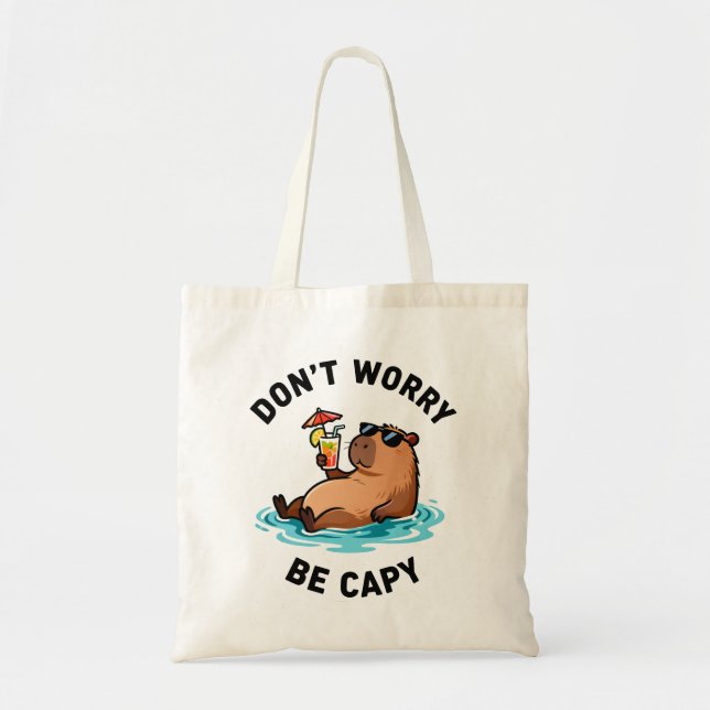 Mach's dir gemütlich, sei Capy Lustiger Capybara-W Tragetasche (Vorne)