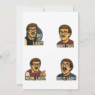 Mach's, Lady Meme – Lustiges Retro-Zitat-Design Einladung