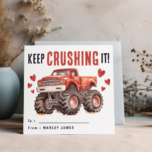 Mach's weiter krachen Monster Truck Kids Feiertagskarte