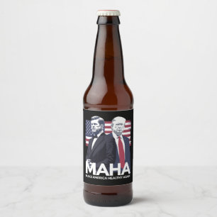 Macht Amerika wieder gesund Bierflaschenetikett