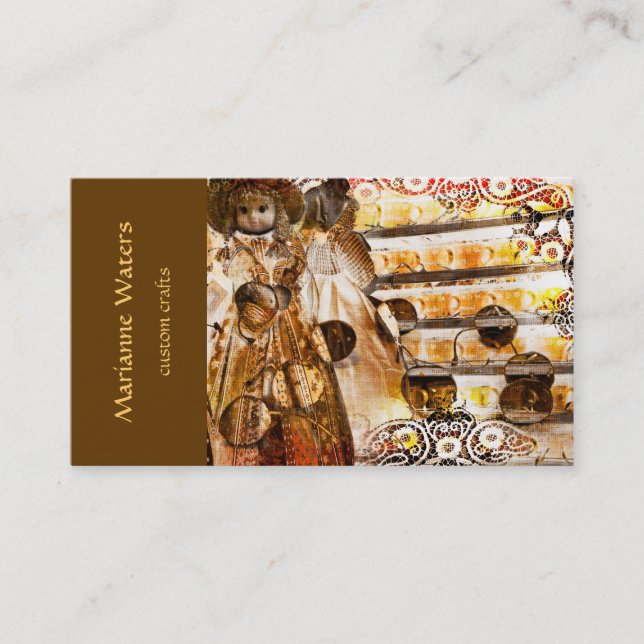 macht businss Kartenschablone in Handarbeit Visitenkarte (Vorderseite)