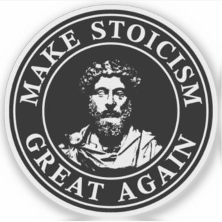 Macht den Stoikismus wieder groß (weiß) Aufkleber