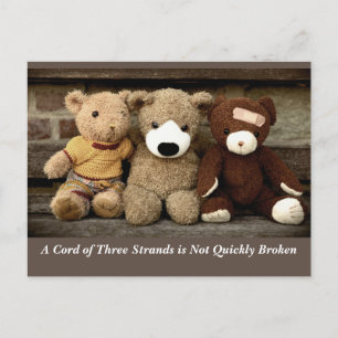 Macht der Freundschaft Ecclesiastes 4:12 Postkarte