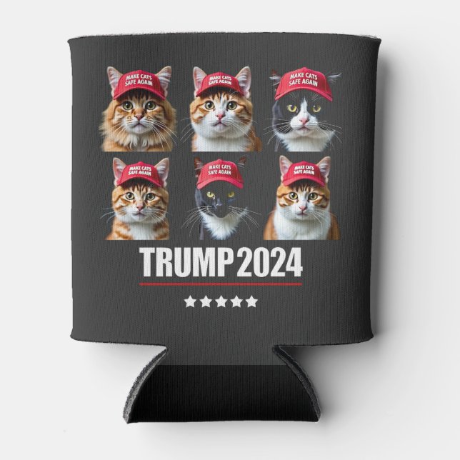 Macht die Katzen wieder sicher Maga Trump-Wahl Dosenkühler (Vorderseite)