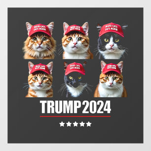 Macht die Katzen wieder sicher Maga Trump-Wahl Fensteraufkleber