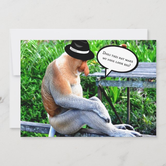 Macht dieser Hut meine Nase groß aussehen? Karte (Vorderseite)